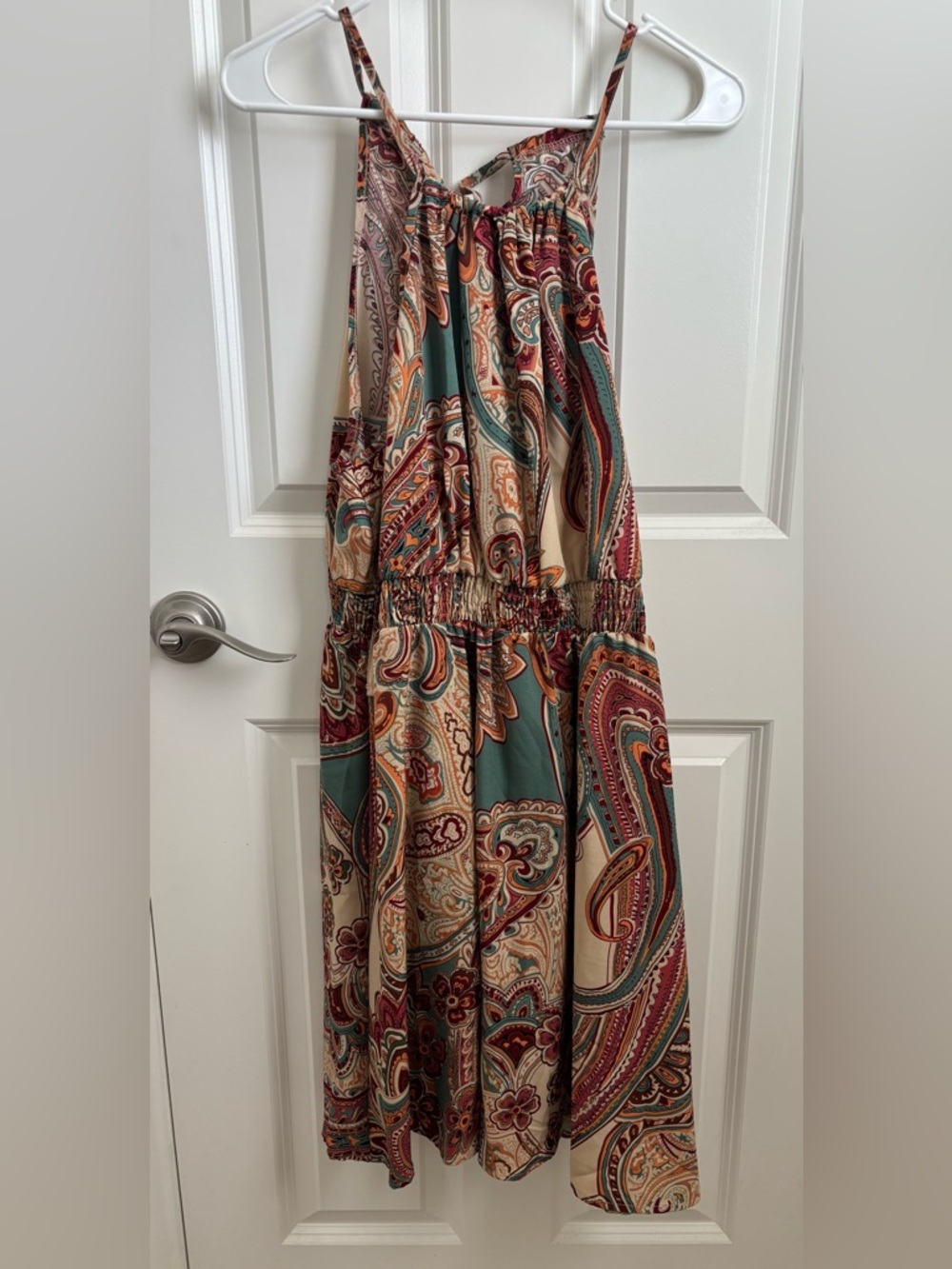 SHEIN Paisley Maxi Dress in Teal, Burgundy & Cream